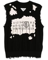 MM6 by Maison Martin Margiela - Numbers-Motif Vest - Lyst