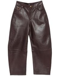 Lois - Wide-Leg Leather Trousers - Lyst