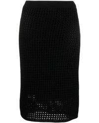 Theory - High-rise Open-knit Pencil Skirt - Lyst