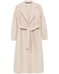 Harris Wharf London - Belted Notched-Lapels Coat - Lyst