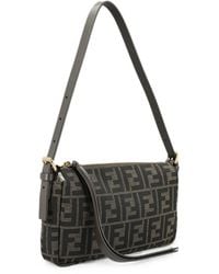 Fendi - Ff Jacquard Small Shoulder Bag - Lyst
