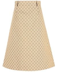 Gucci - Neutrals Skirts - Lyst