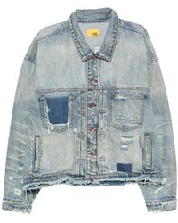 DIET STARTS MONDAY - Distressed Patchwork Denim Jacket - Lyst