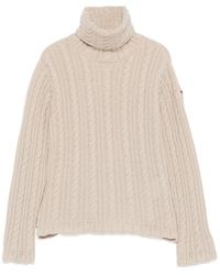 Moncler - Cable-Knit Roll-Neck Sweater - Lyst