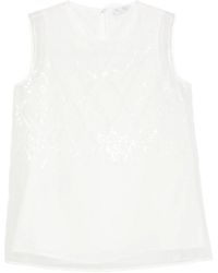 Panicale - Sequin-Embellished Sleeveless Top - Lyst