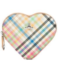Vivienne Westwood - Heart Plaid Shoulder Bag - Lyst