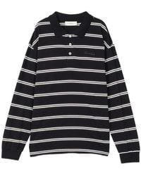 DUNST - Striped Long-Sleeve Polo Shirt - Lyst