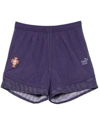 PUMA - X Fpf X Sb King Logo-Patch Drawstring Shorts - Lyst