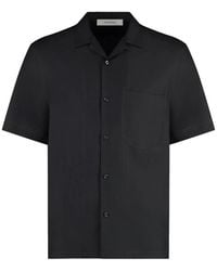 Umit Benan - Havana Short-Sleeve Pocket-Detail Silk Shirt - Lyst