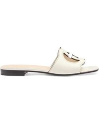 Gucci - GG Leather Sandal - Lyst