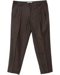 BRIGLIA - Portobellos Pleated Pressed-Crease Trousers - Lyst