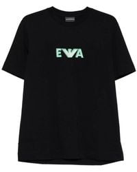 Emporio Armani - Logo Embroidery Crew Neck T-Shirt - Lyst