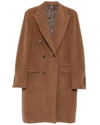 Canali - Double-Breasted Peak-Lapel Coat - Lyst