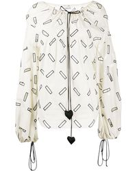 Lanvin Geometric Cut Out Blouse - White