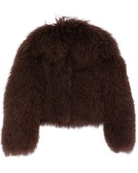 SANTORO - Sheepskin Curly-Pile Jacket - Lyst