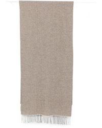 Fileria - Herringbone-Pattern Fringed Scarf - Lyst