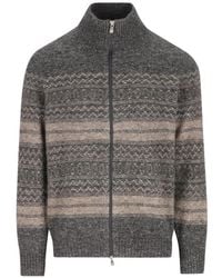 Brunello Cucinelli - Zip Cardigan Wool - Lyst