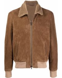 Salvatore Santoro Shearling-trimmed Leather Jacket - Brown