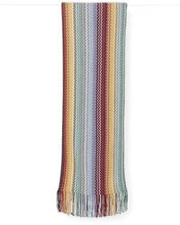 Missoni - Zig-Zag-Knit Fringed Scarf - Lyst