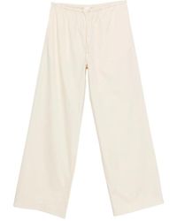 FRAME - Trousers Wide-Leg Silk-Blend - Lyst
