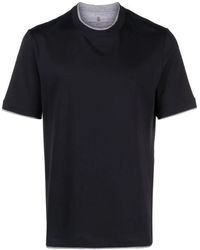 Brunello Cucinelli - T-Shirt With Layered Effect - Lyst