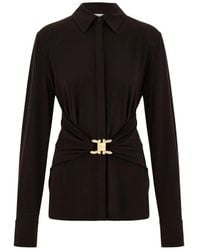 Ferragamo - Shirt Stretch Viscose - Lyst