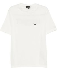 Emporio Armani - Logo-Print Crew-Neck T-Shirt - Lyst