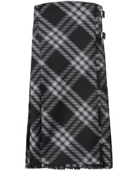 Burberry - Checked Wrap Minidress, Brand Size 8 (Us - Lyst