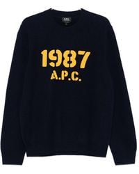 A.P.C. - A. P.C. Crew-Neck Long-Sleeve Sweater - Lyst