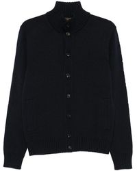 Zanone - High-Neck Wool Cardigan - Lyst