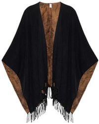 Ferragamo - Fringed Double-Sided Poncho - Lyst