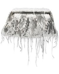THEMOIRÈ - Athena Sequin-Embellished Fringed Clutch Bag - Lyst