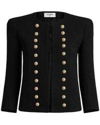 Balmain - Tweed Jacket With-Tone Buttons - Lyst