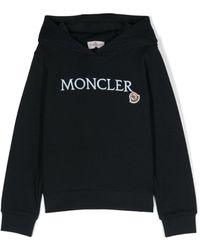 Moncler - Embroidered-Logo Cotton Hoodie - Lyst
