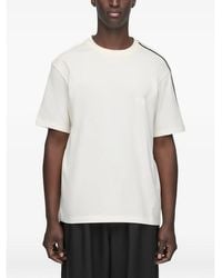 Y-3 - Logo-Print Striped T-Shirt - Lyst