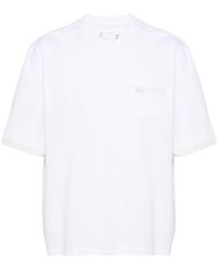 Sacai - Panelled-Design T-Shirt - Lyst