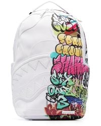 Sprayground Graffiti-print Backpack - Gray