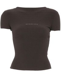Alexander Wang - Ribbed-Knit Logo-Print T-Shirt - Lyst
