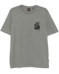 BOSS - Cotton-Jersey T-Shirt With Graphic Print - Lyst