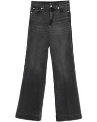 7 For All Mankind - Modern Dojo Faded-Effect Wide-Leg Jeans - Lyst