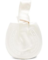Anya Hindmarch - Horseshoe-Motif Satin Clutch Bag - Lyst