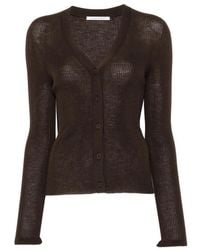 Cecilie Bahnsen - Cbfolke Flower-Button Ribbed Cardigan - Lyst