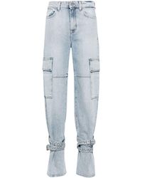 7 For All Mankind - X Chiara Biasi Arctic Mid-Rise Cargo Jeans - Lyst