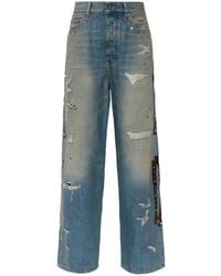 Amiri - Jeans With Shiny Appliqués - Lyst