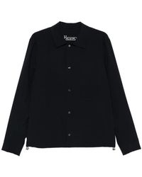 Herno - Double Bi-Stretch Fabric Shacket With Logo Buttons.<Br - Lyst