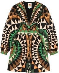 FARM Rio - Geometric Pattern V-Neck Shirt - Lyst