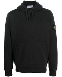 Stone Island - Cotton Logo Hoodie - Lyst