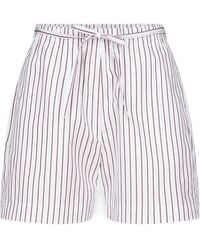 Loulou de Saison - Lory Striped Drawstring Shorts - Lyst