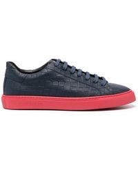HIDE & JACK - Crocodile-Embossed Low-Top Leather Sneakers - Lyst