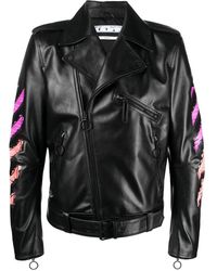 off white motorcycle jacket